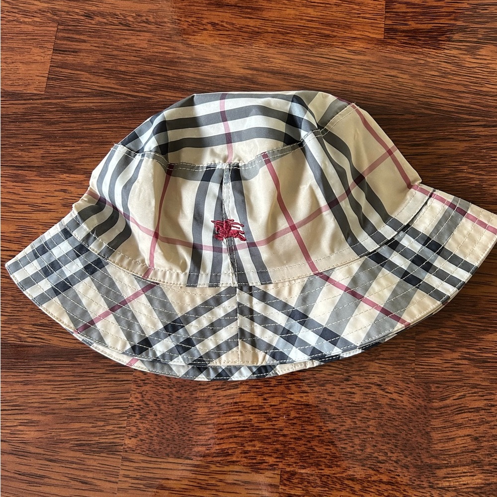 Burberry Cream and Black Bucket Hat